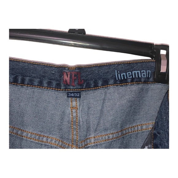 NWOT NFL team apparel Gridiron classic Dark Blue Denim blue jeans 34x32. - Picture 10 of 10